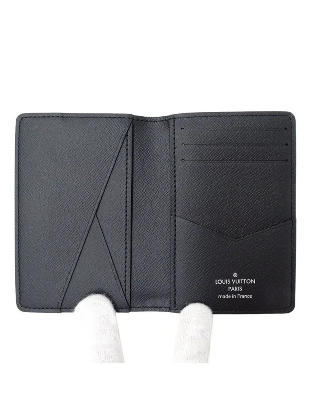 Louis Vuitton Card Case Damier Graphite Canvas Pocket Organizer Black Foldable